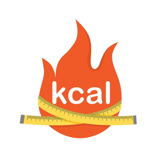 千卡图标。食物产品封面标识的千卡符号徽章。燃烧脂肪概念。图片下载