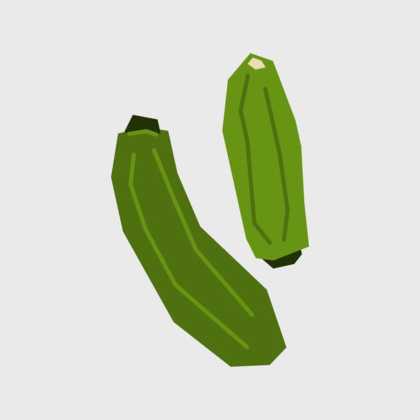 新鲜西葫芦插画。农贸市场广告的简约西葫芦图标。极简扁平风格的收获南瓜矢量符号。图片下载