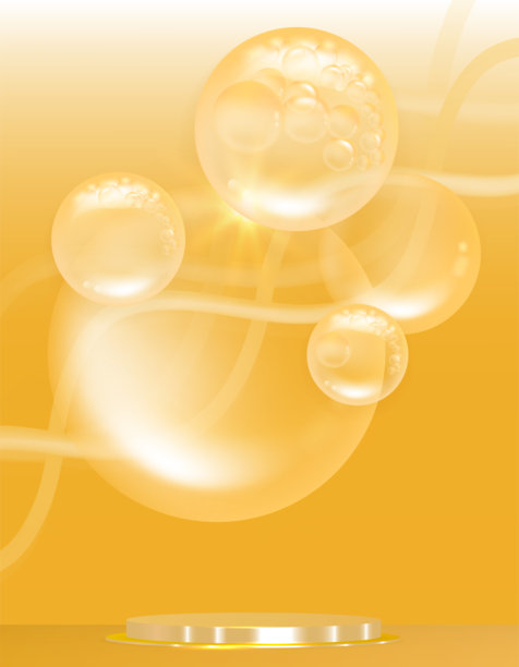 金色奢华背景，用于美容产品展示，带有复制空间，插画矢量图。图片下载