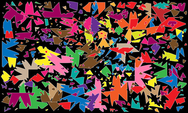 抽象剪纸插画，散落的彩色纸片，节日插画，布艺图案设计。图片下载