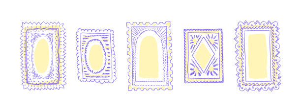 复古相框，涂鸦图片集蜡笔艺术相框图片下载