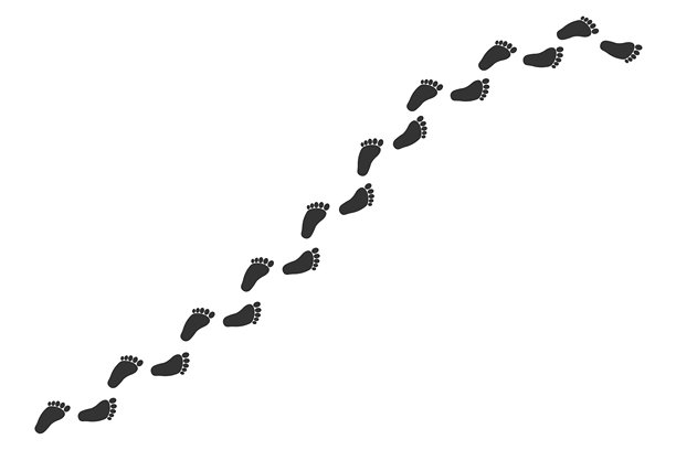 婴儿脚印插画图片下载