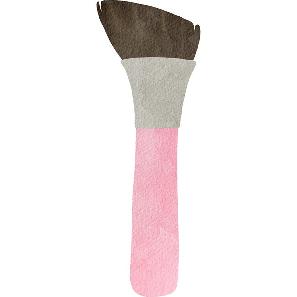 水彩粉底刷插画图片下载