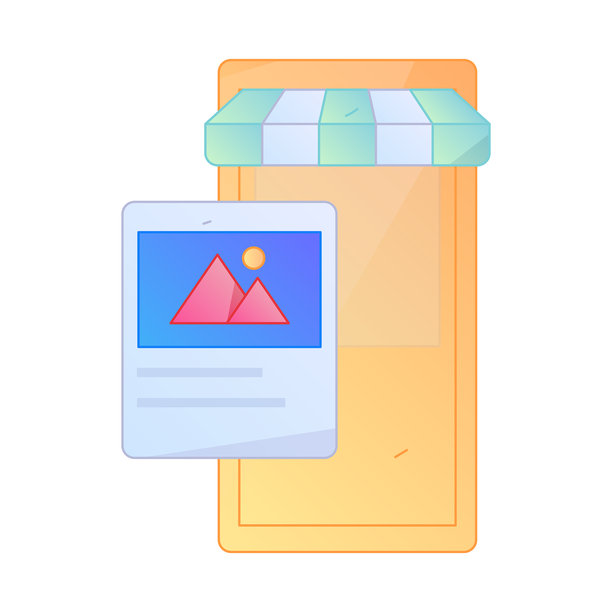 互联网电子商务在线购物支付渐变扁平矢量图移动应用营销素材图片下载