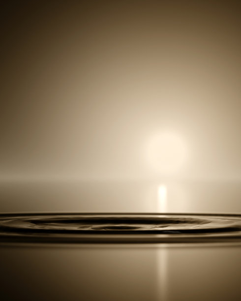 金色米色水波纹地平线垂直产品背景 3D渲染图片下载