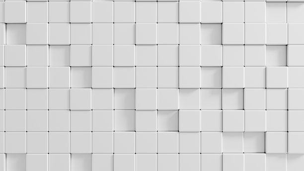 白色立方体背景，抽象立方体背景的3D渲染，4K分辨率壁纸图片下载