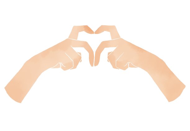 水彩手绘心形插画图片下载