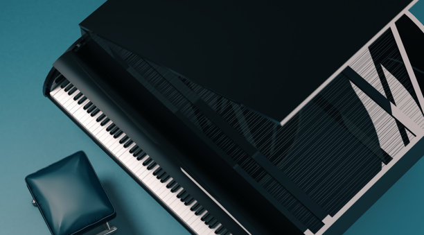 音乐设计。3D插画图片下载