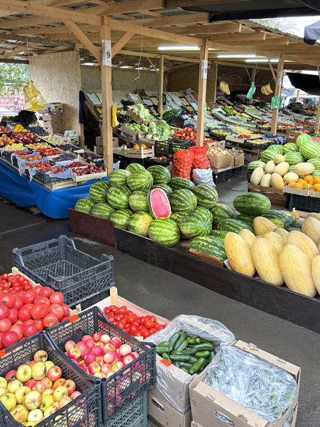 蔬菜水果市场竖幅照片图片下载