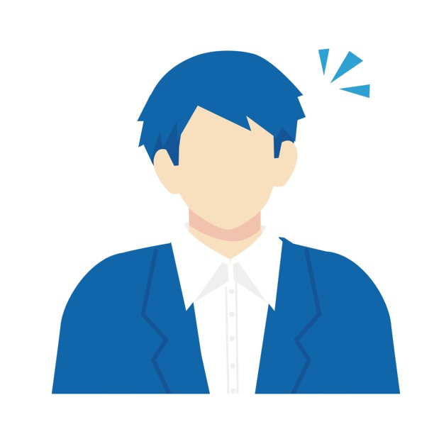 商务人士注意到某事——上半身图标插画图片下载