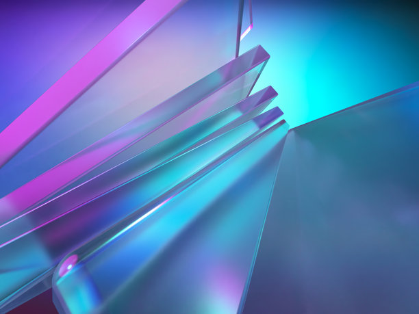 3D 叠层水晶玻璃插画图片下载