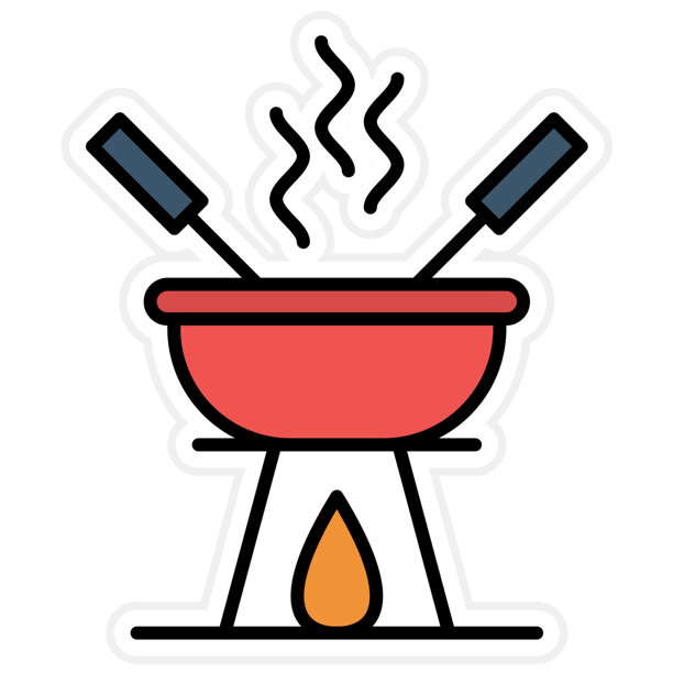 奶酪火锅矢量图标图片下载