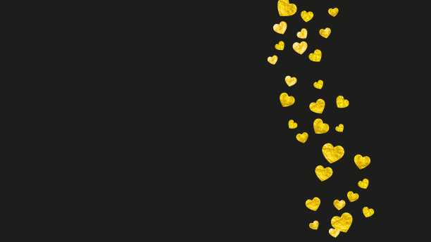 情人节矢量图，手绘礼物概念，复古边框，黄色复古插画，时尚订婚边框，金色奢华横幅，情人节矢量图图片下载