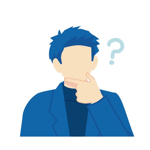 问号插画办公室休闲男士头像图标图片下载