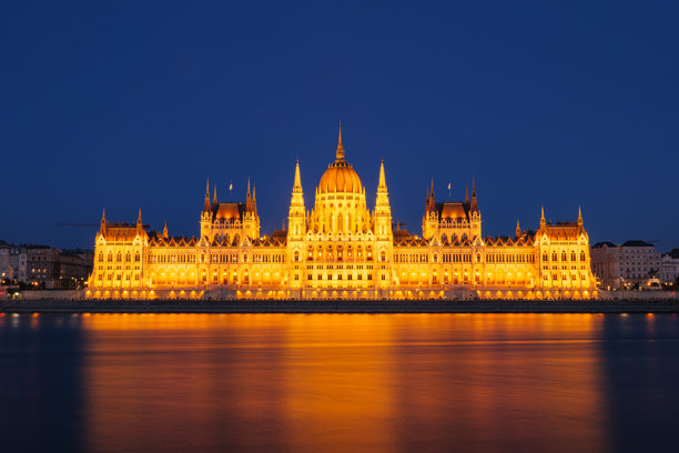 布达佩斯的国会大厦夜景照片图片下载