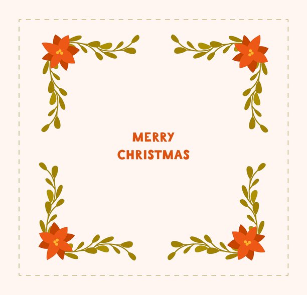 节日圣诞边框。复古风格，温暖柔和的色彩。图片下载