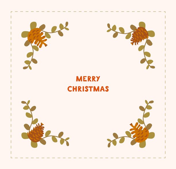 节日圣诞框架。复古风格，温暖柔和的色彩。图片下载