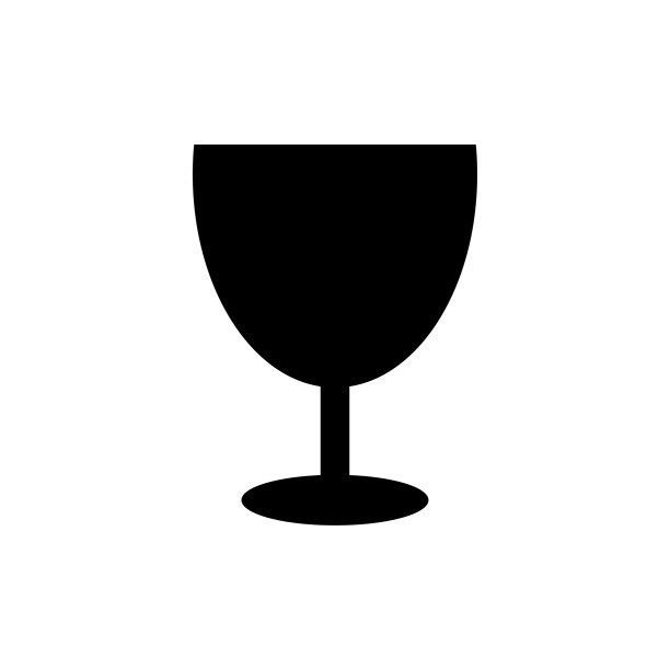 葡萄酒标志图标插画，简约扁平化图片下载