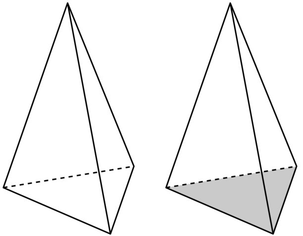三角锥体 – 3D实心形状（几何插图）/ 插画素材（矢量插图）图片下载