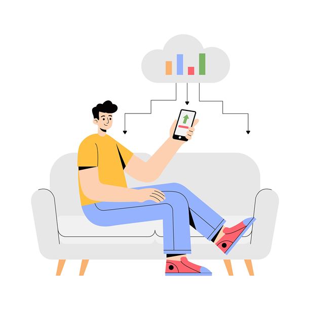 手机备份矢量插画。EPS 10 文件图片下载