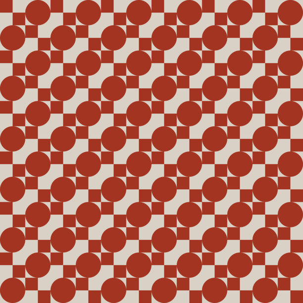 浅灰色背景上由棕色方形和圆形组成的图案图片下载