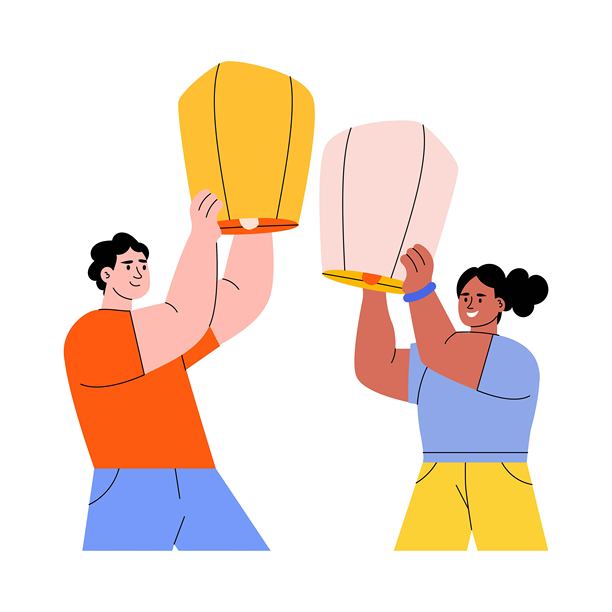 情侣玩乐矢量插画图片下载