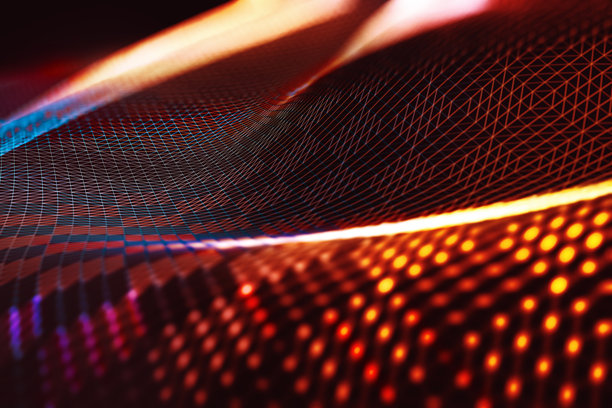 网格或网络，带有线条和几何形状细节。3D插画图片下载