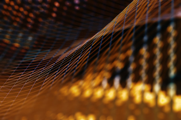 网格或网状物，带有线条和几何形状细节。3D插画图片下载