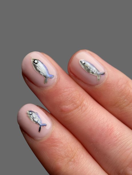 现代优雅手绘美甲，搭配创意时尚背景，展现美妆与时尚理念图片下载