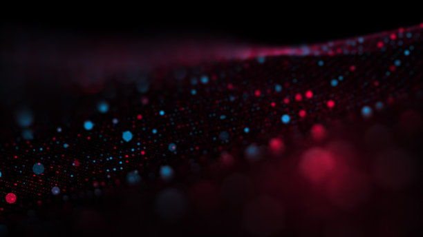 抽象的动态波浪虚焦背景 4K 图库照片图片下载