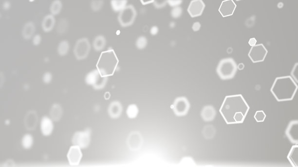 明亮的蓝色抽象几何科技动态波浪六边形背景 4K 图库照片图片下载