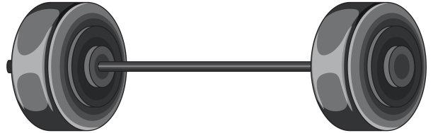 带有金属高光效果的黑色哑铃矢量插画图片下载