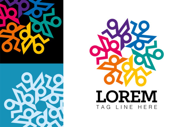 抽象机械几何品牌图标模板图片下载