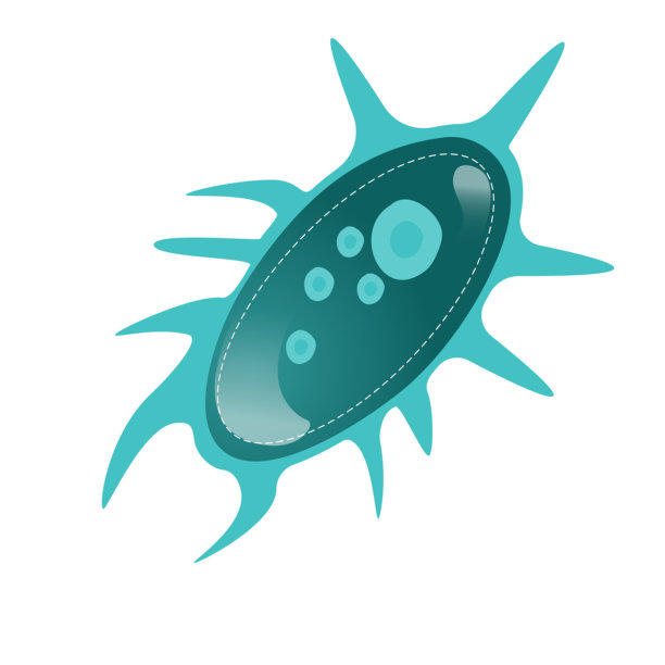变形虫平面插画，用于科学与健康项目图片下载