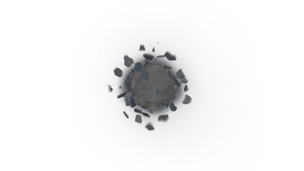 白色背景下的地面裂缝素材图图片下载