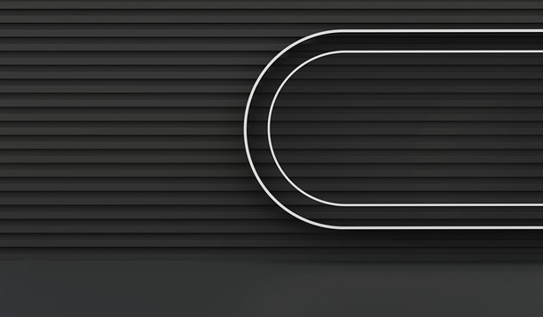 展厅、舞台、黑色、深色木质格栅、3D插画图片下载