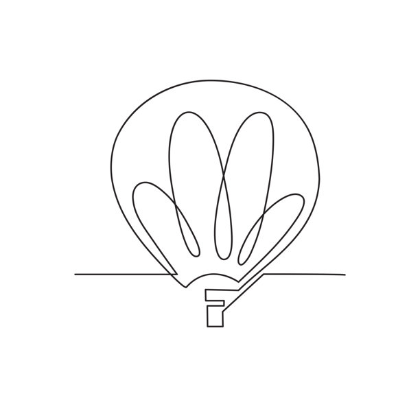 热气球的连续单线画，简约矢量插画，用于旅行和探险图片下载