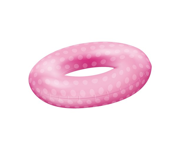 3D充气泳圈。明亮的泳池圈。橡胶泳池玩具。游泳救生圈。3D矢量插画，孤立在白色背景上图片下载