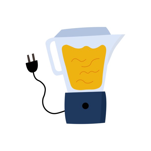 果汁装满搅拌机的插画图片下载