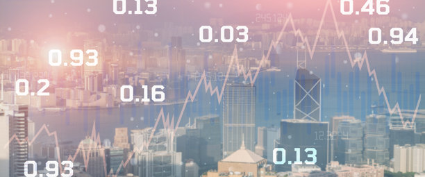 虚拟屏幕上的金融背景。2025年混合媒体金融概念图片下载