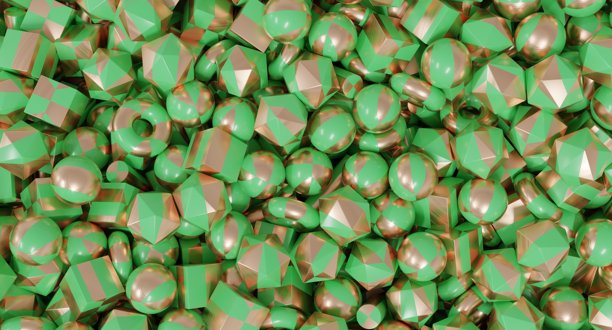 抽象的几何形状3D渲染，以极简艺术结构排列，适用于现代背景、品牌视觉、数字设计项目和概念插画实验图片下载