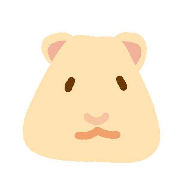 可爱简约的金毛仓鼠图标插画图片下载