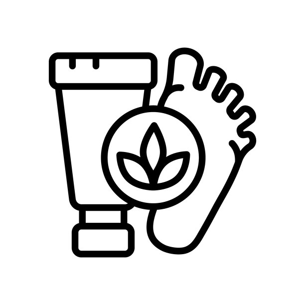 足霜罐。足部护理图标。保湿乳液。补水护肤品。不含对羟基苯甲酸酯。有机化妆品符号。矢量隔离插画图片下载