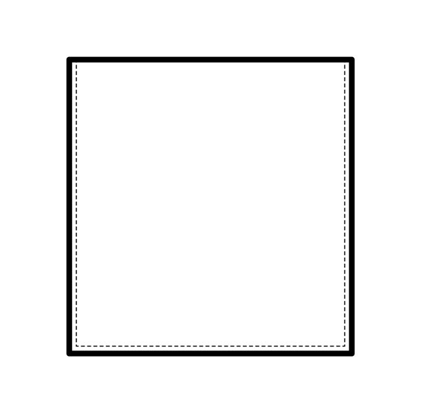 缝线方块贴袋，服装技术插画。服装平面模板，正面视图。男女同款。图片下载