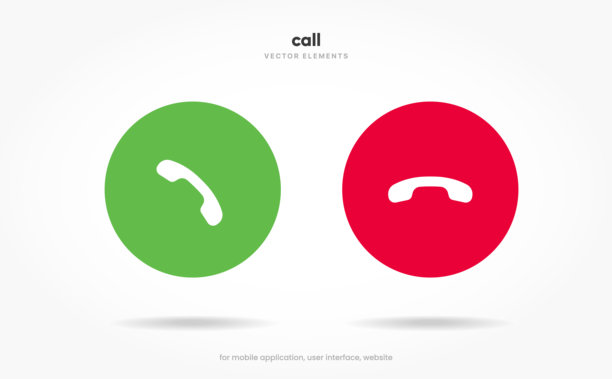 电话呼叫图标集。流媒体图标集。视频通话按钮集。互联网对话按钮合集。一套视频通讯元素。矢量素材 EPS10。图片下载