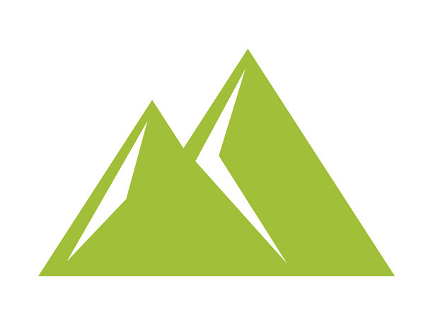 山峰图标，干净的几何山峰插画矢量图图片下载