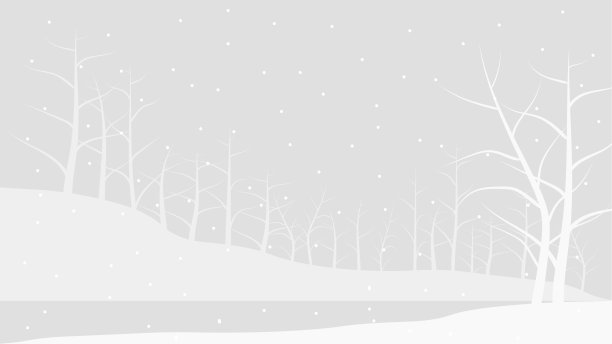 圣诞冬季风景背景 飘雪插画背景图片下载