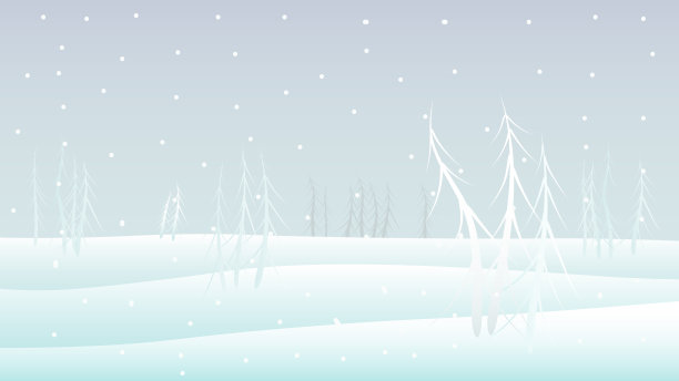 圣诞冬季景观背景雪景插画背景图片下载