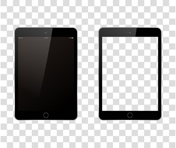 平板电脑模型组合（深色屏幕和透明屏幕）图片下载