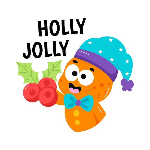 笑脸雪人矢量贴纸插画图片下载